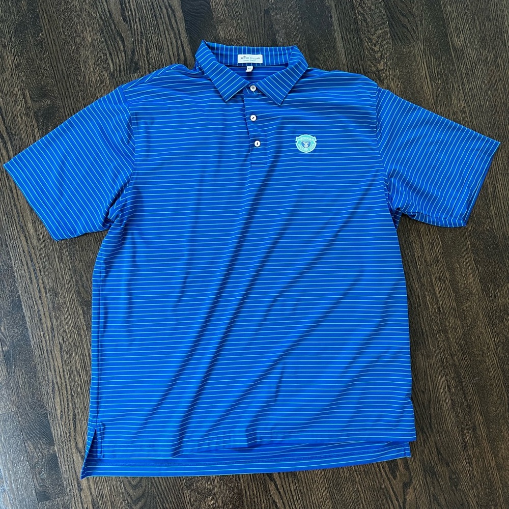 Blue & Green Medinah Country Club Peter Millar Striped Polo